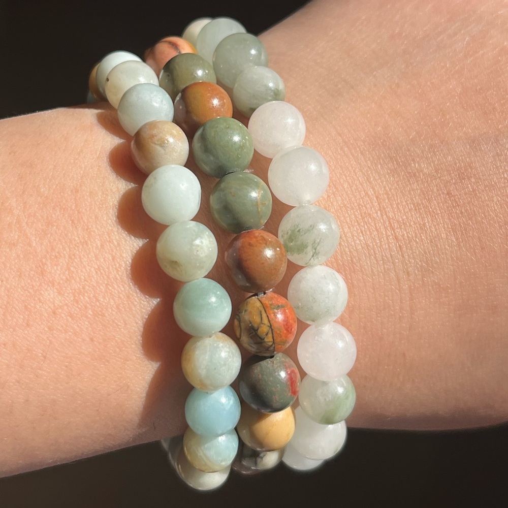 3 pieces of‎ crystal bracelets 8mm